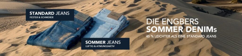 Die leichte Sommer Denim Sommer Jeans sind leicht, luftig und atmungsaktiv – für maximalen Komfort an warmen Tagen. Standard Jeans wirken dagegen fester und schwerer.