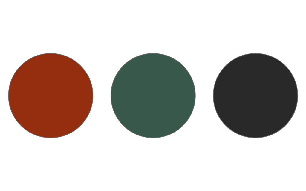 Farbsymbole in rot, grün und schwarz